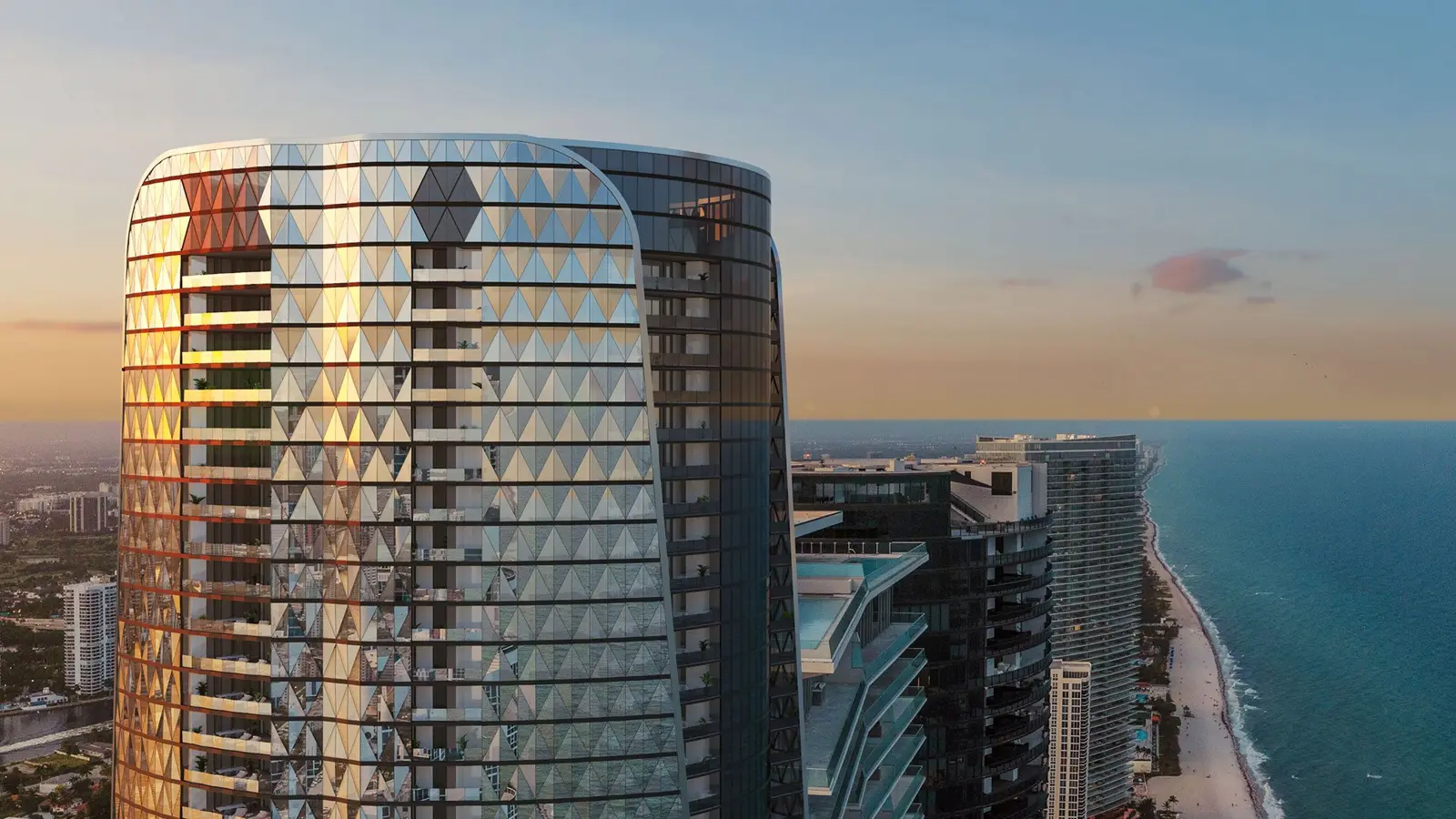 Bentley Residences: a torre (render da incorporadora)
