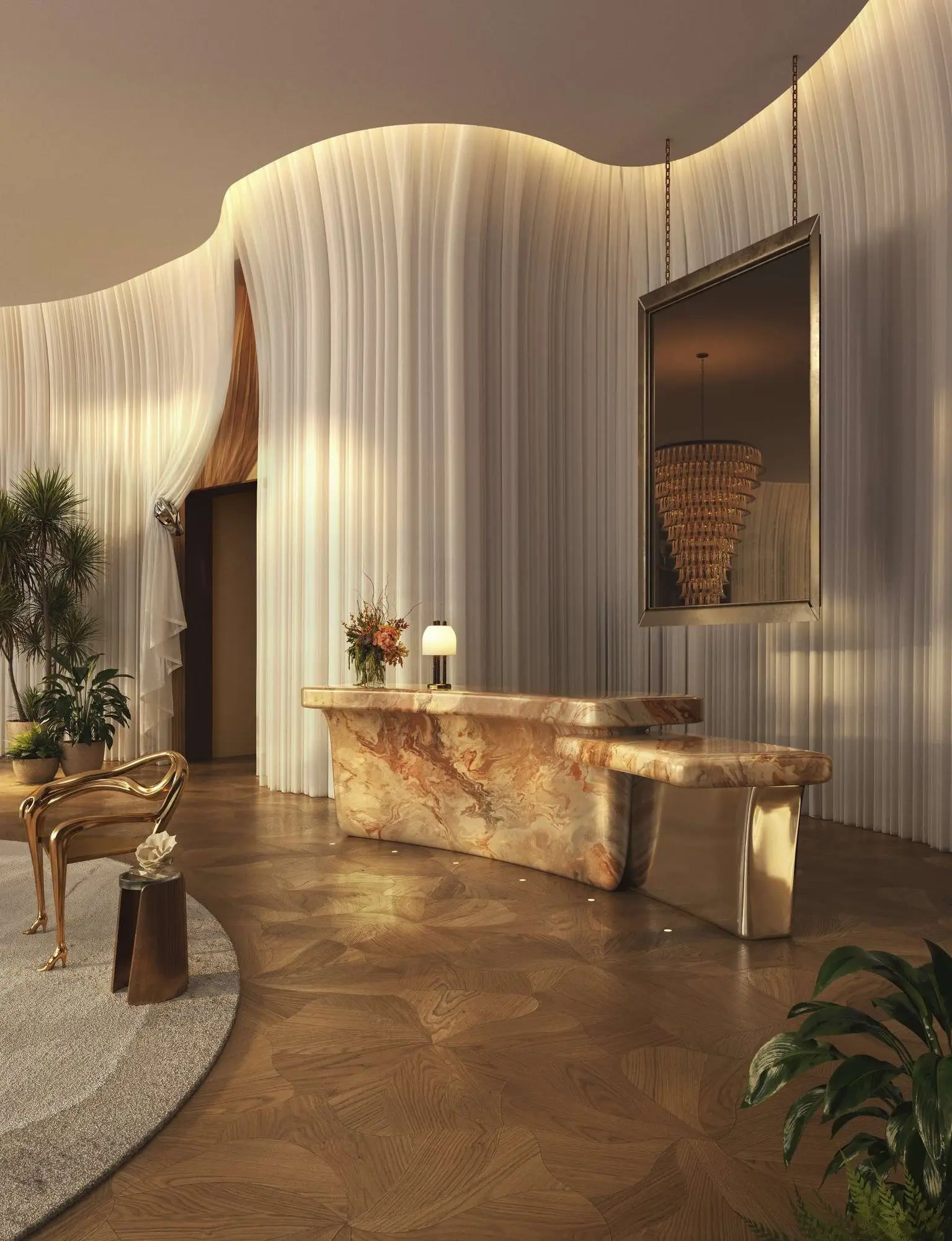 Delano Residences: o lobby (render da incorporadora)