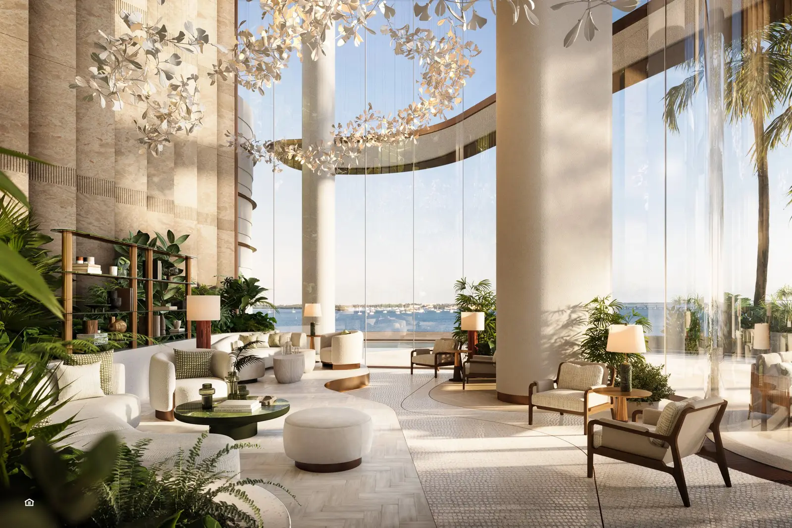 Mandarin Oriental Residences: el lobby (render del desarrollador)