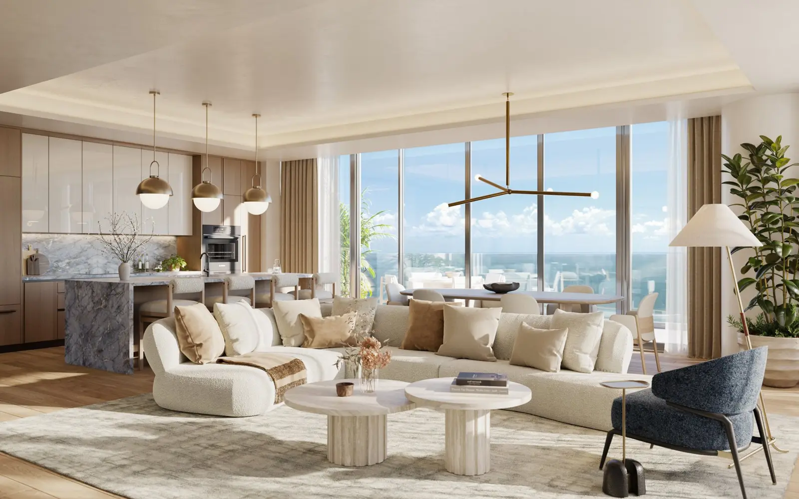 Icon Beach Residences: una residencia (render del desarrollador)