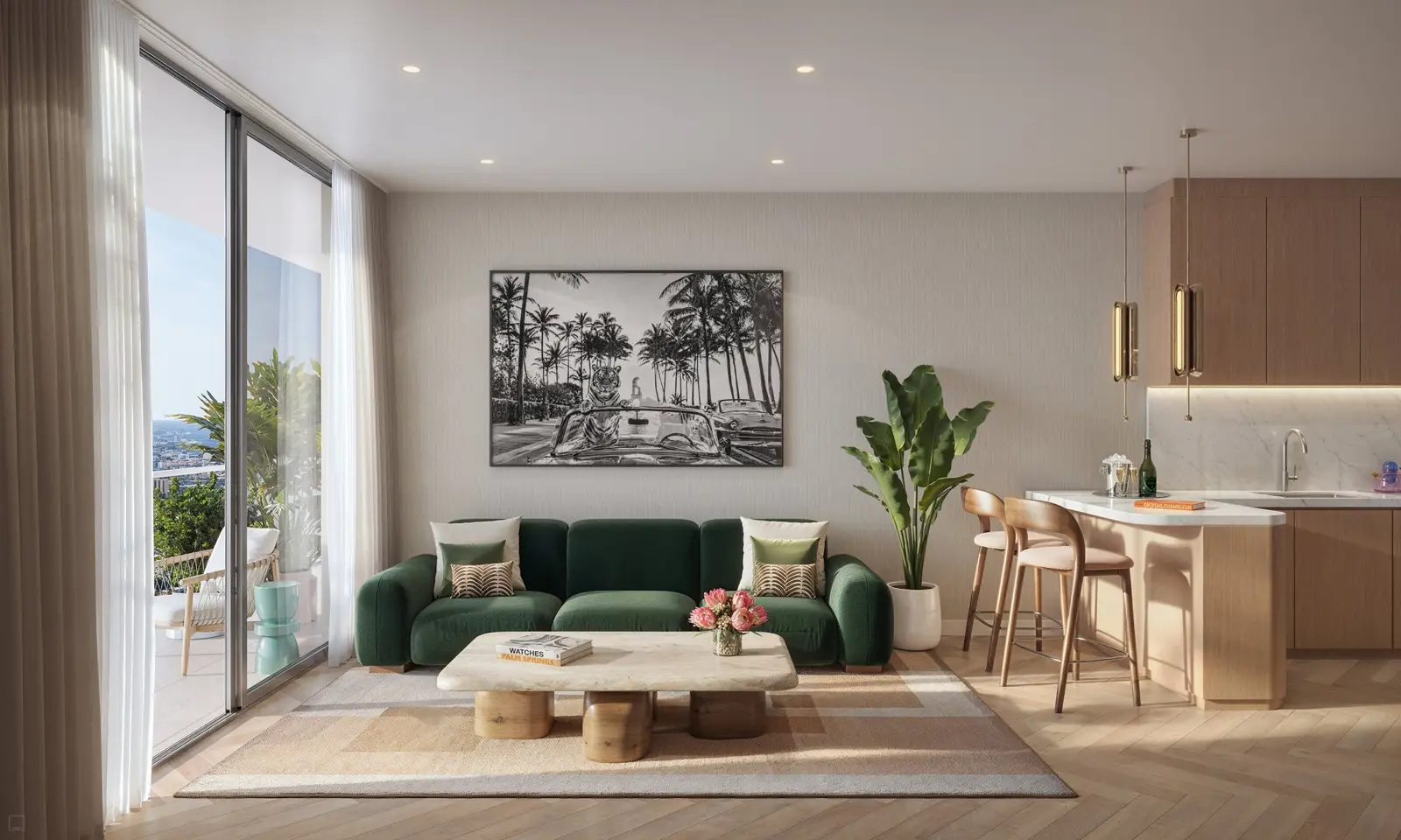Palm Tree Residences: uma residência (render da incorporadora)