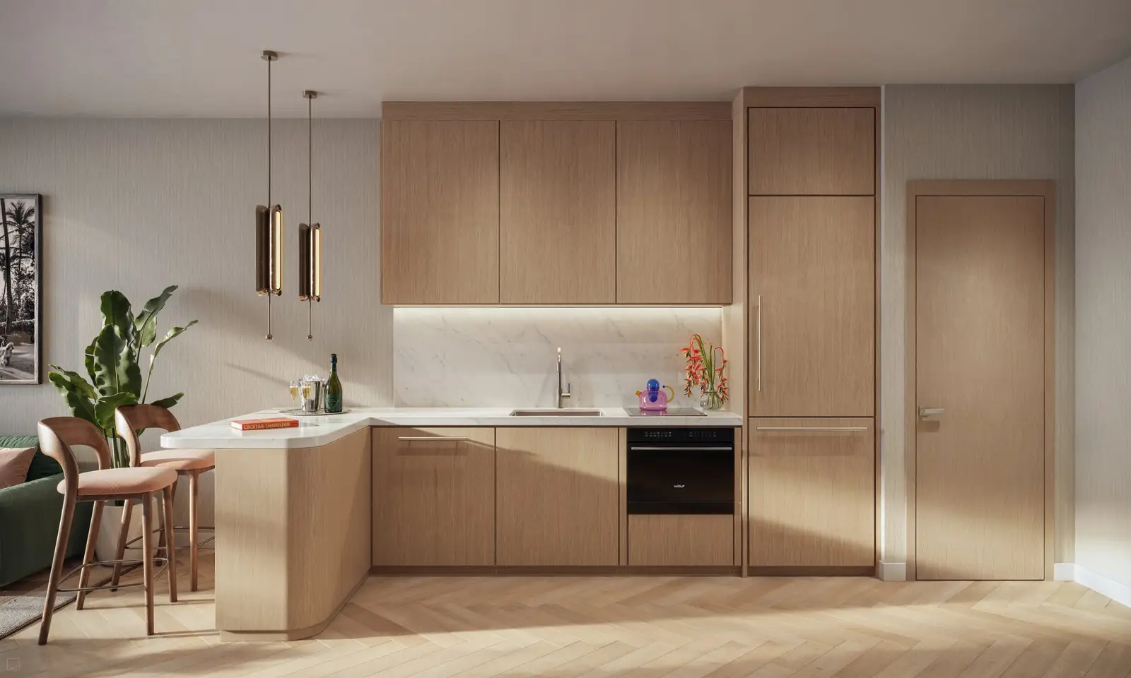 Palm Tree Residences: uma residência (render da incorporadora)
